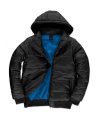 Heren Jas B&C Superhood Jacket JW940 Black-Cobalt Blue